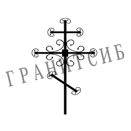Крест на могилу металлический №3